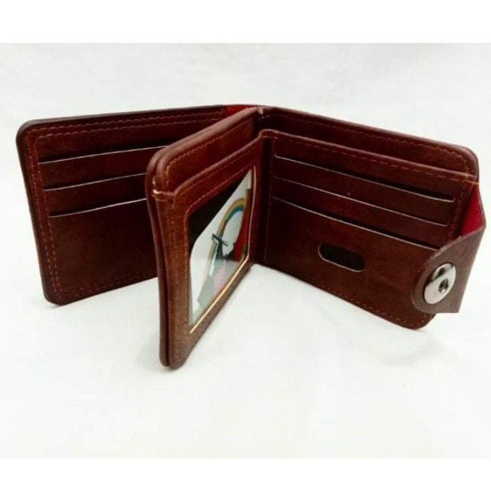 ( GS ) DOMPET PRIA / DOMPET LIPAT PRIA DOMPET KULIT DESIGN KANCING