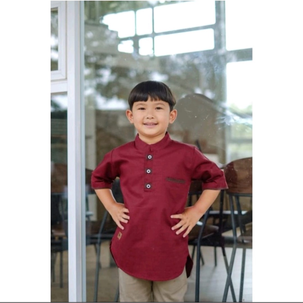 BAJU KOKO ANAK  KYSYA STELAN KOKO ANAK MUSLIM ANAK LAKI LAKI KURTA ATASAN ANAK TURKI CIGARET PREMIUM-1