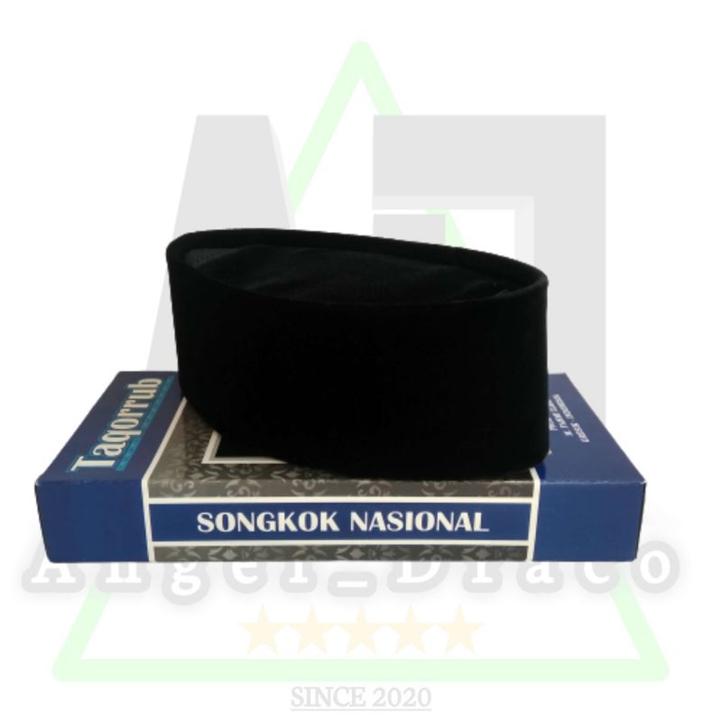 GM Songkok Ac Tinggi 9 | Peci Hitam Polos Beludru Merk Taqorrub | Peci Hitam Polos | Songkok Hitam |