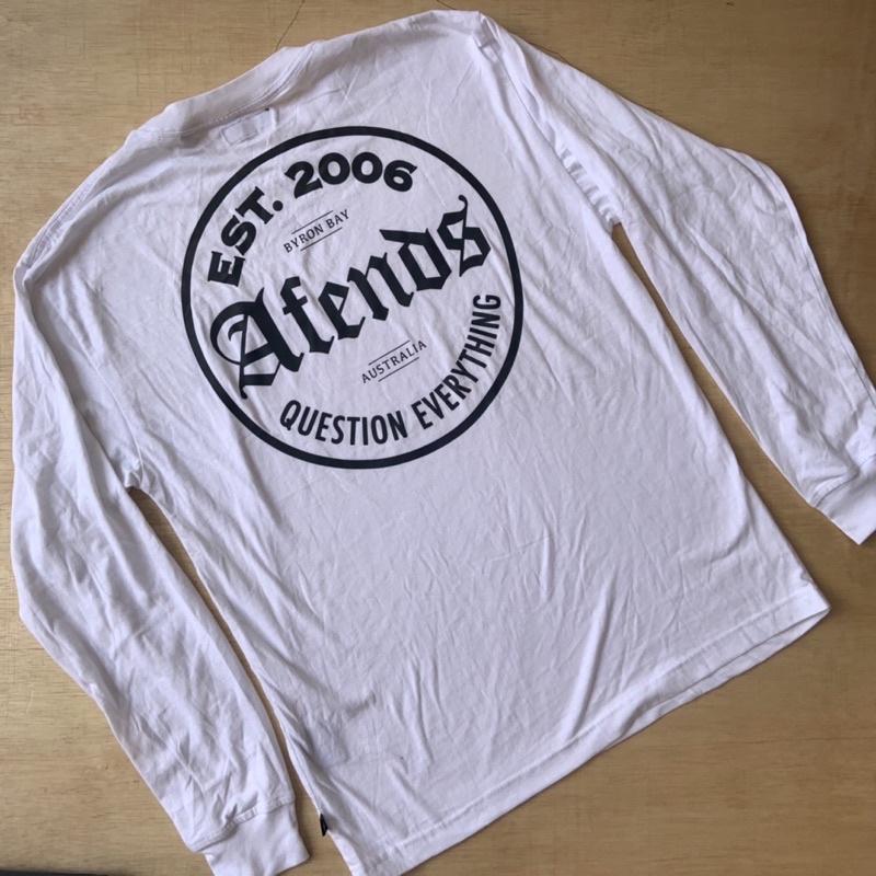 AFENDS baju kaos lengan panjang white ORIGINAL 100% SALE NEW