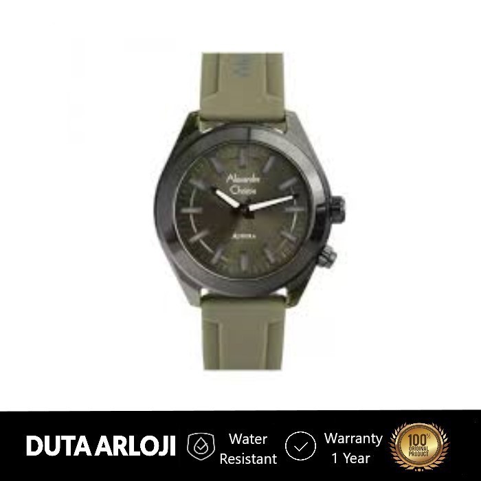 Jam Tangan AC Alexandre Christie Karet Hijau Sporty Cewek Terbaru