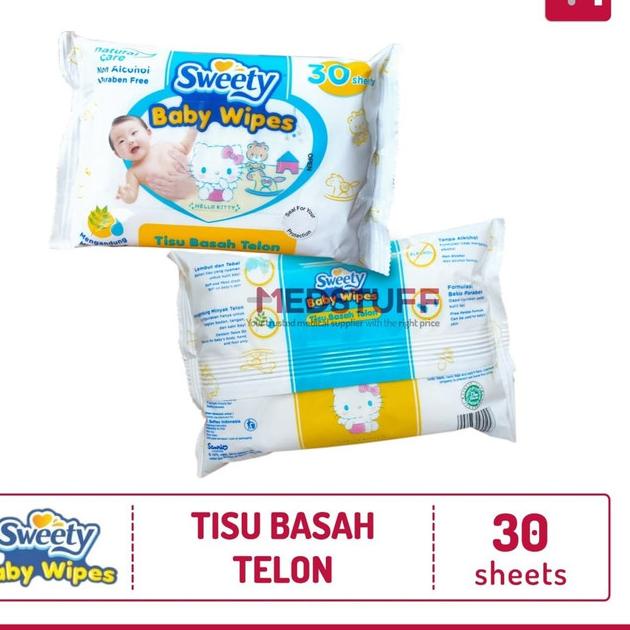 ➥ Tissue Basah Sweety Baby Wipes Telon Tissu Basah Tisu Sweety ۩