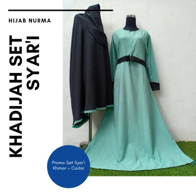 Khadijah set syari / set gamis cadar / set gamis / gamis cadar /