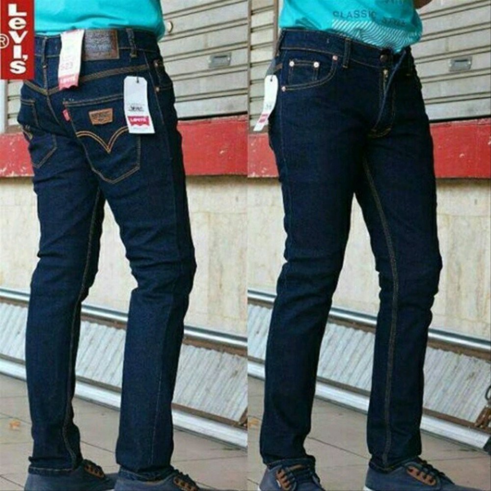 CELANA JEANS PANJANG STANDART PRIA COWOK CASUAL REGULAR CELANA PRIA FREE MASKER