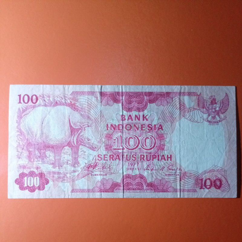 Uang Kuno Indonesia 100 rupiah badak