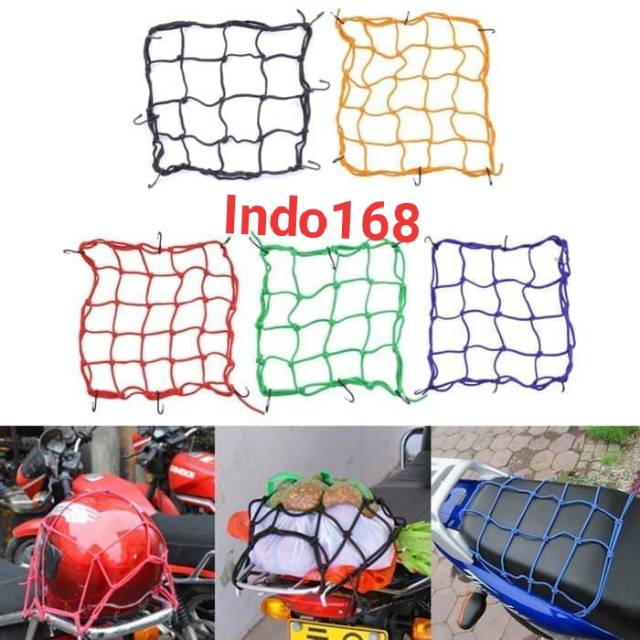 (INDO 168)Jaring Net Helm Motor