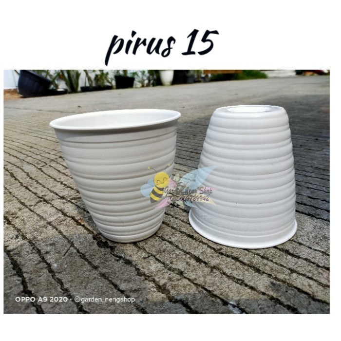 POT PIRUS MADU 15 CM MOTIF POT TAWON PUTIH 15 CM MURAH GROSIR TANAMAN Diskon