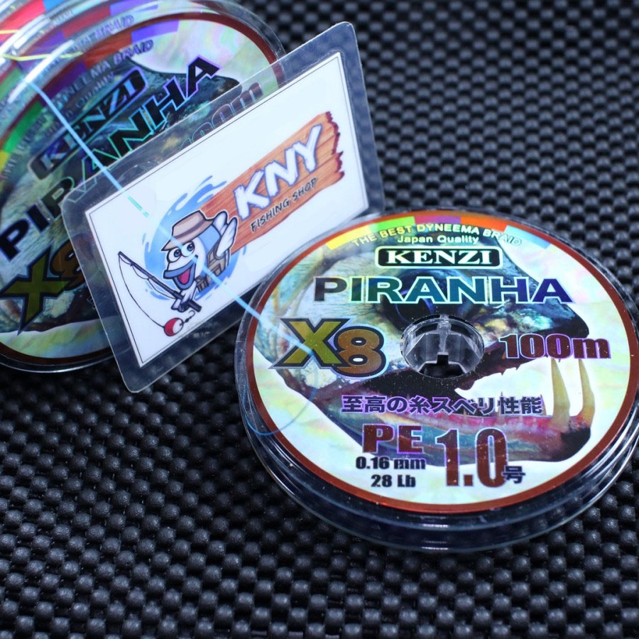Senar Benang Pancing PE Xtraone Piranha X8 PE1 warna warni