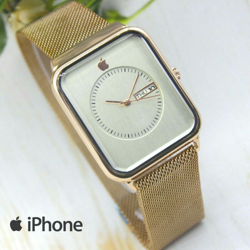 JAM TANGAN CEWEK/WANITA IPHONE KW SUPER RANTAI TERBARU ELEGANT HARGA BERSAHABAT