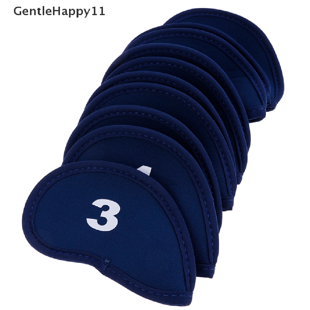 Gentlehappy 10 Pcs Neoprene Golf Club Putter Penutup Kepala Wedge Besi Pelindung Penutup Kepala Set