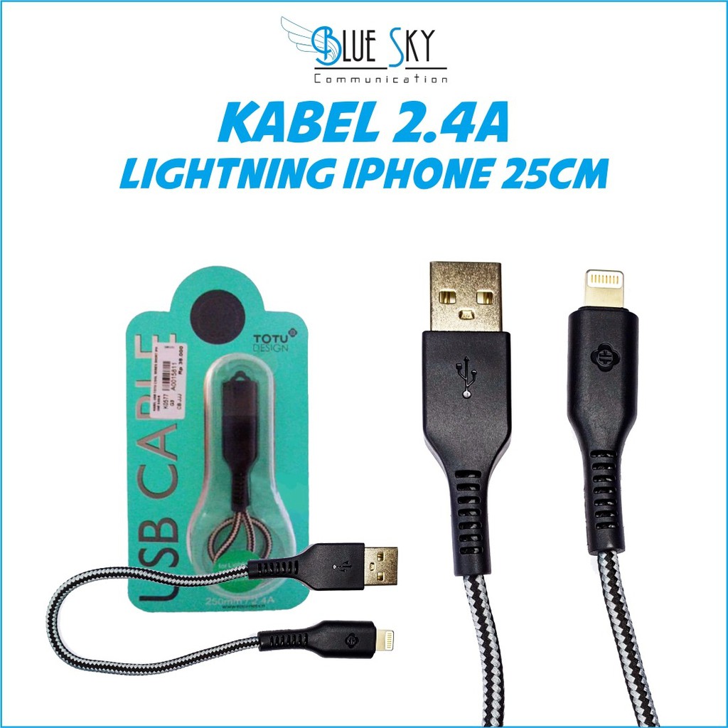 KABEL USB TOTU COOL SERIES SHORT 5 / 5S / 6 LIGHTNING