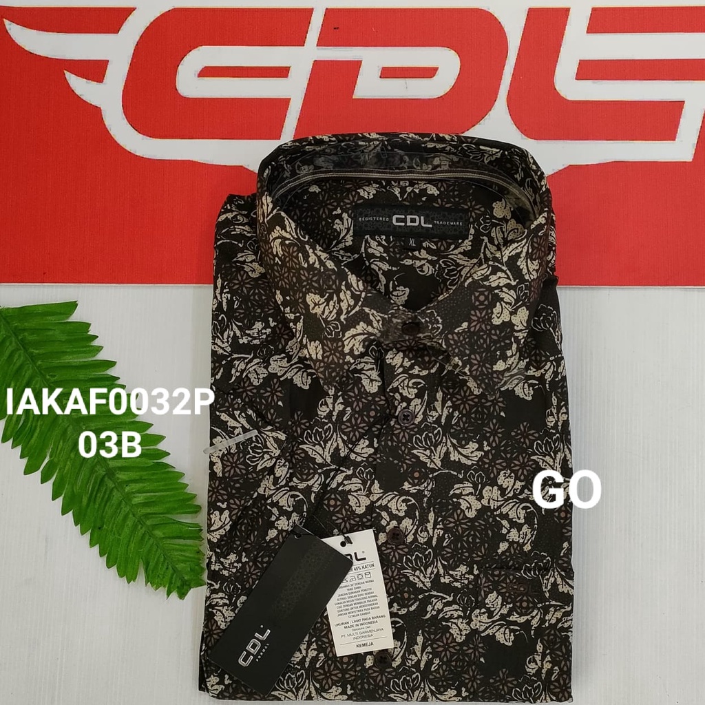 gos CDL (CARDINAL) KEMEJA BATIK FORMAL Pakaian Pria Atasan Kemeja Hem Slimfit Lengan Pendek Original