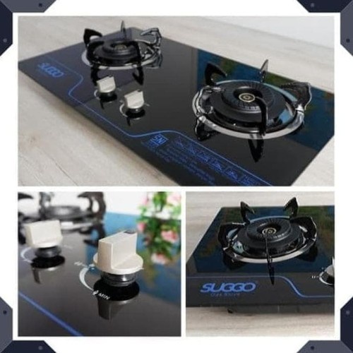 Kompor Tanam Kaca Murah Kompor Gas Suggo 2Tungku SG-208
