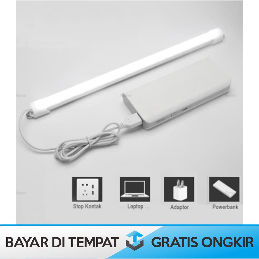 LAMPU NEON USB STRIP LED 37 LAMPU DARURAT RUANG BELAJAR KERJA