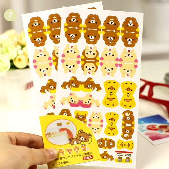 Rilakkuma book keeper sticker