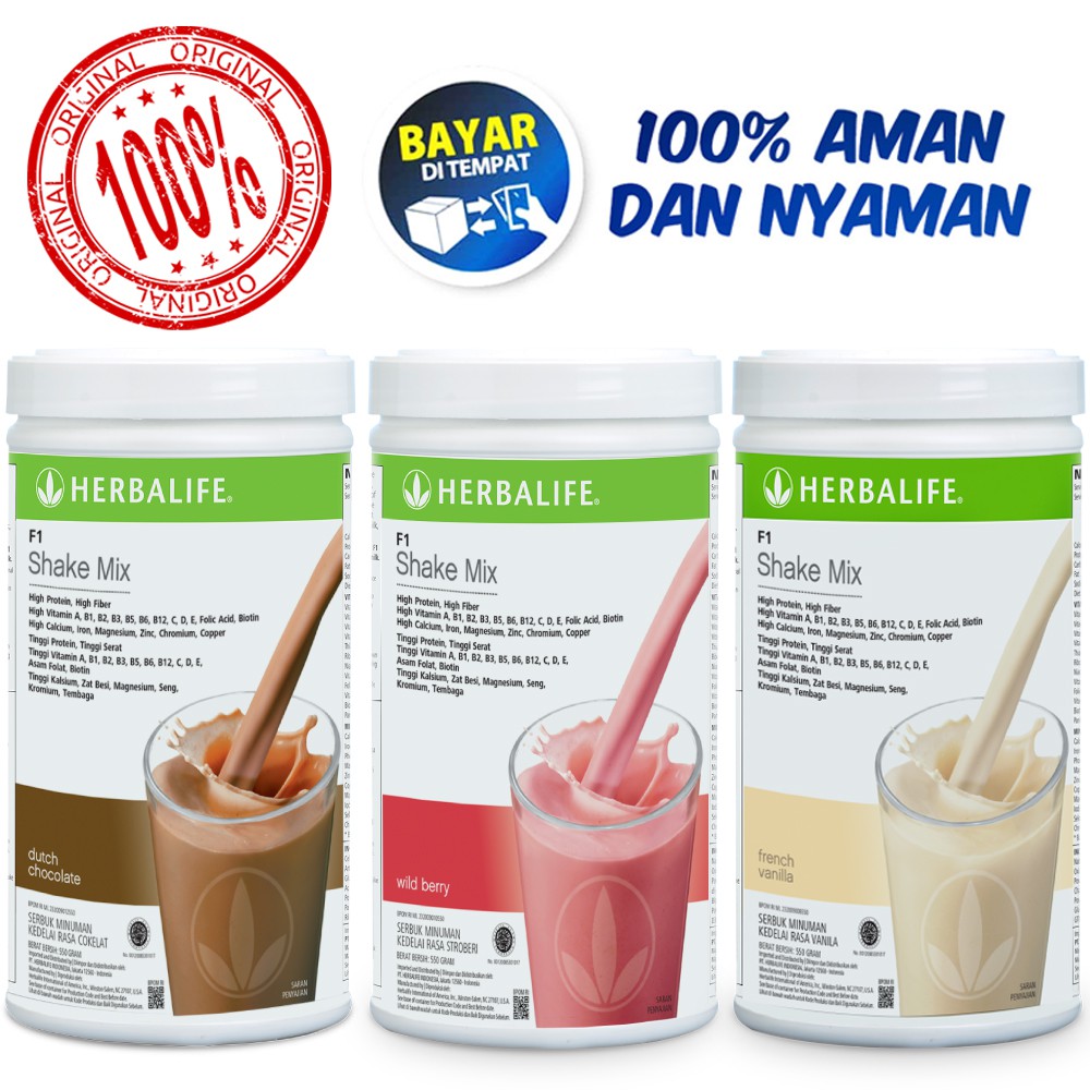 Shake Herbalife Nutritional 100 Original Shake Mix Ori Herbalife Nutrisi Herbalife Shake Shopee Indonesia