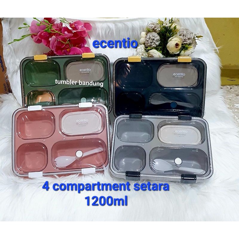 lunch box ecentio tempat makan ecentio esentio wadah bekal anak penyimpanan makanan sekolah Bandung
