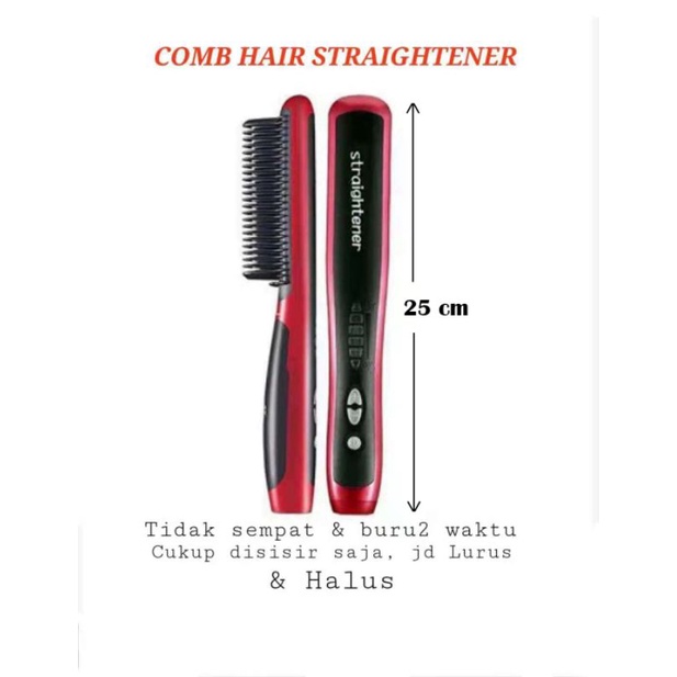 CATOKAN RAMBUT SISIR HQT/ASL908 FAST HAIR  Straightener/Pelurus Rambut