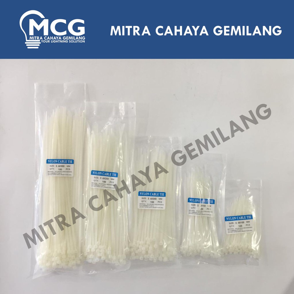 Kabel Ties / Kabel Tis Tali Ripet 10cm 15 cm 20 cm 25 cm 30 cm Putih