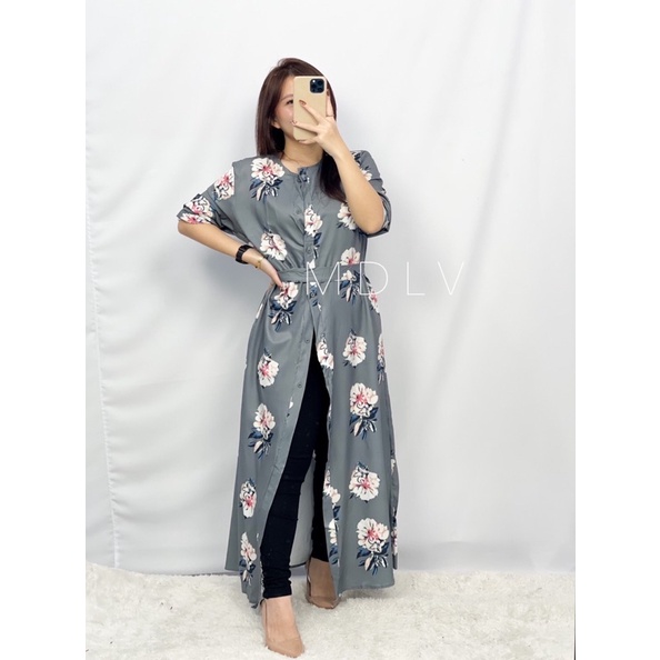 MDLV ~ 31190 Dahliana Outer Floral Long Outer Premium Fashion Import