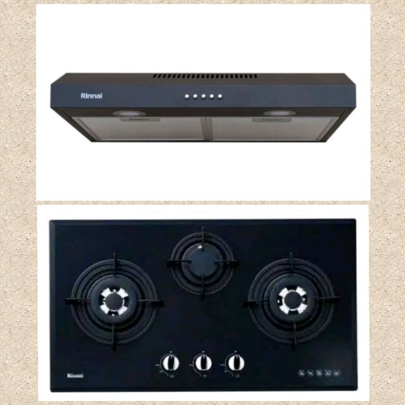 Paket Kompor Rb 773 ROG dan Cookerhood Rinnai Rh 127 B