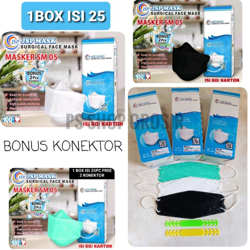 MASKER KF94 JSP ISI 25 PCS IZIN KEMENKES / MASKER MEDIS KF94 EVO