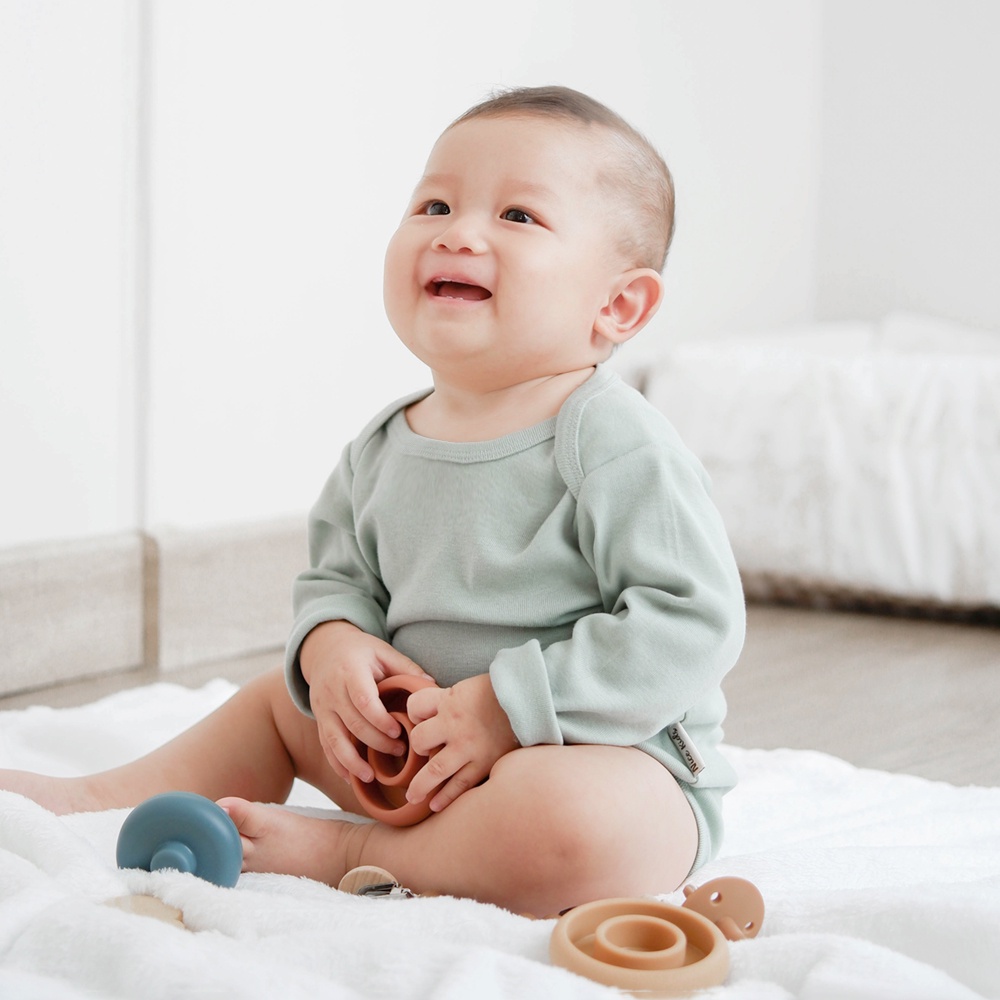 Nice Kids - Long Sleeve Bodysuit (Baju Bayi / Bodysuit One Piece Jumper Romper Terusan Bayi)