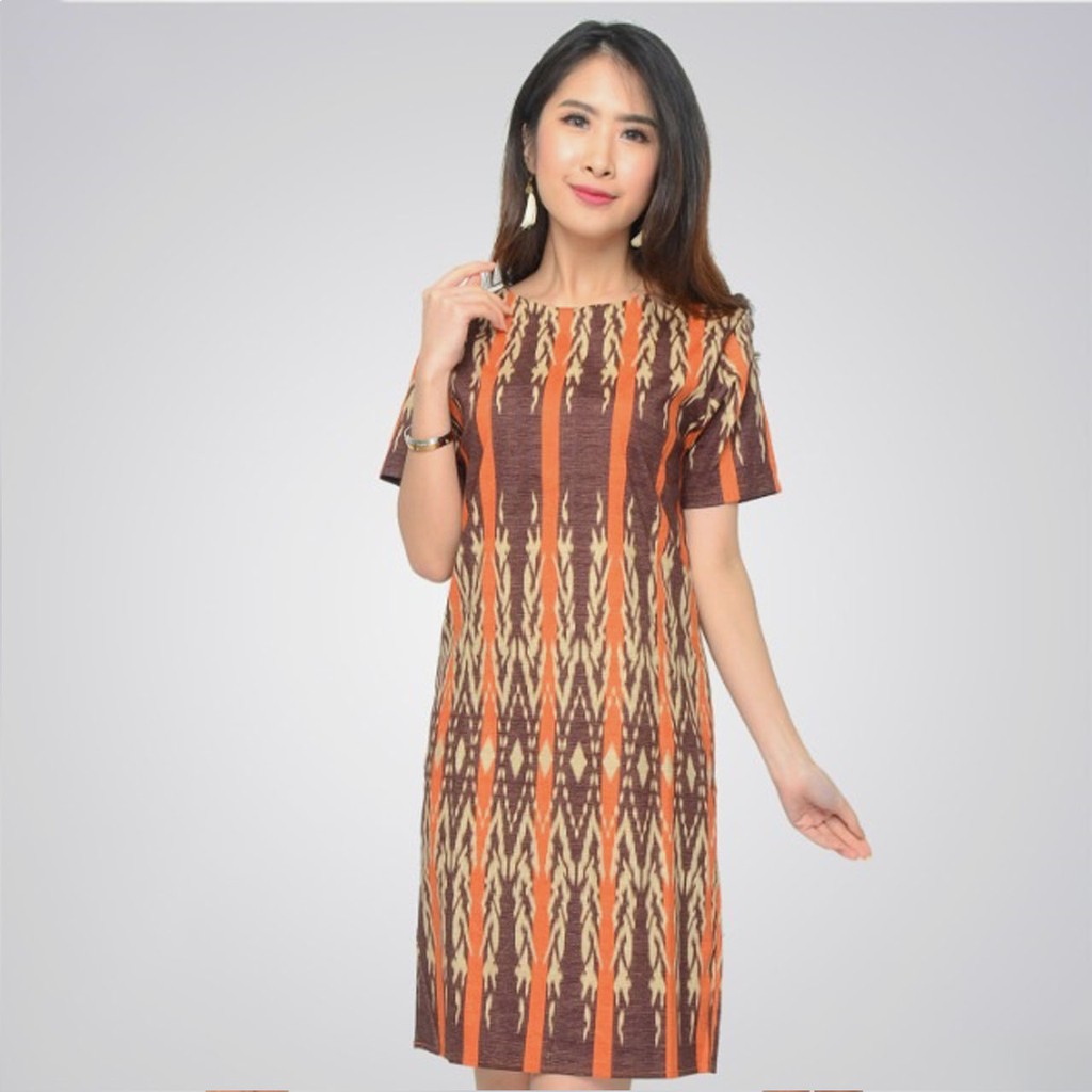 Baju Batik Wanita - Ceongsam Batik Wanita 038 MVP-Brown D