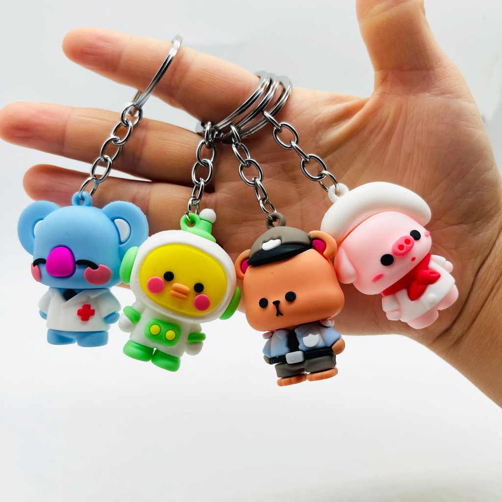 GANTUNGAN KUNCI ANIMAL KEYCHAIN HEWAN LUCU GANCI KARAKTER IMPORT (VH)