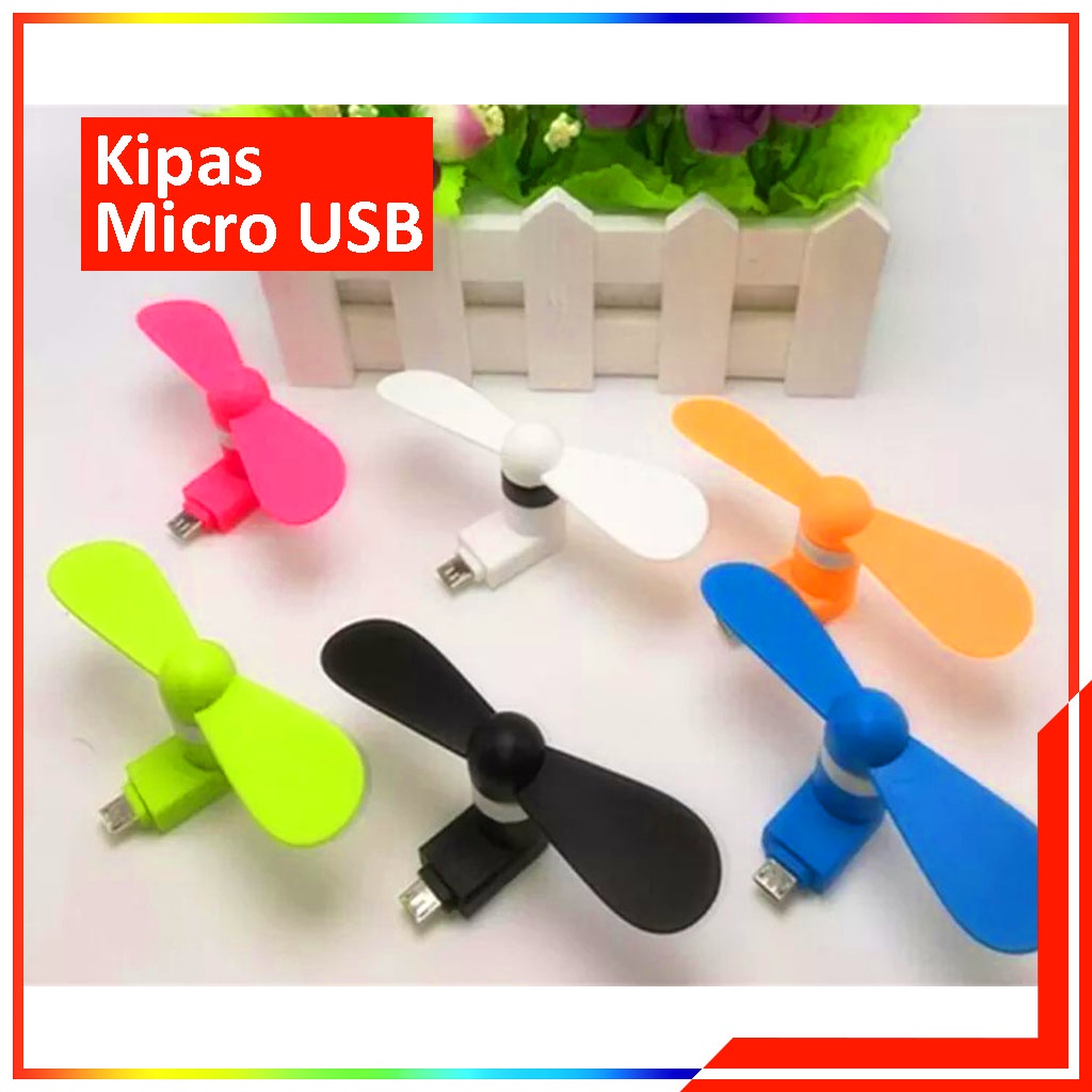 Kipas Angin Mini Handphone Portable / Mini Fan Micro USB Android