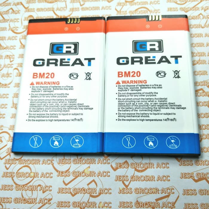 Baterai Battery Original GREAT Double Power BM20 &amp; BM-20 For Tipe Xiaomi Mi 2 , Mi2 , Mi 2S , Mi2s