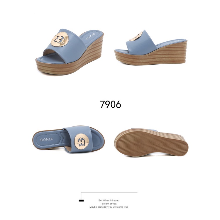 BO Leather B-Logo Wedges Sandals 7906