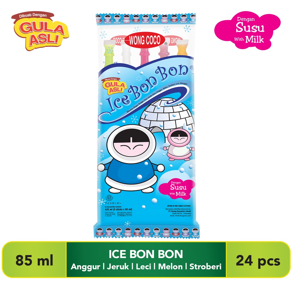 

Wong Coco Ice Bon Bon isi 5 x 24 bags (1karton)
