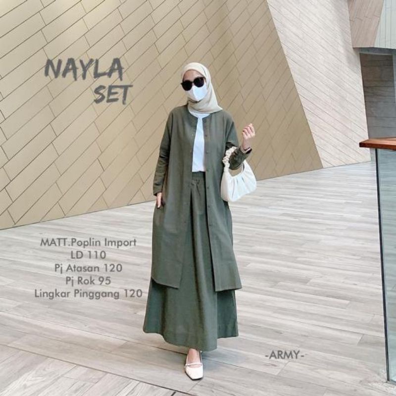 NAYLA SET SETELAN ROK WANITA TERBARU BAHAN KATUN