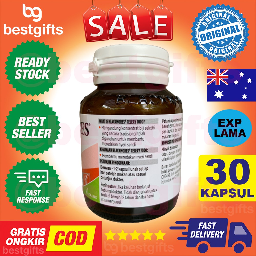 BLACKMORES CELERY 7000 MG KALBE VITAMIN JOINT PAIN RELIEF - 30 KAPSUL