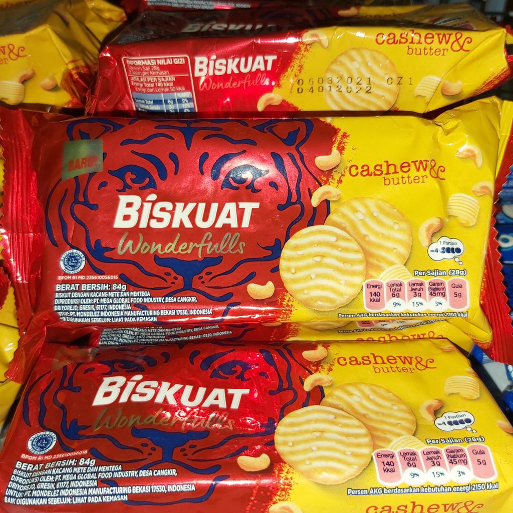 

BISKUAT WONDERFULLS CASHEW & BUTTER 84 GR