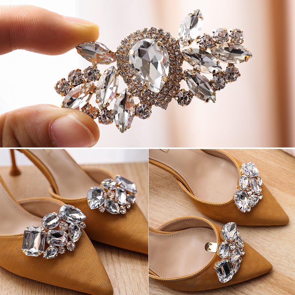 Nanas 1pasang (2pc) Dekorasi Sepatu Pernikahan Liontin Aksesoris Pengantin Bros Charm Gesper