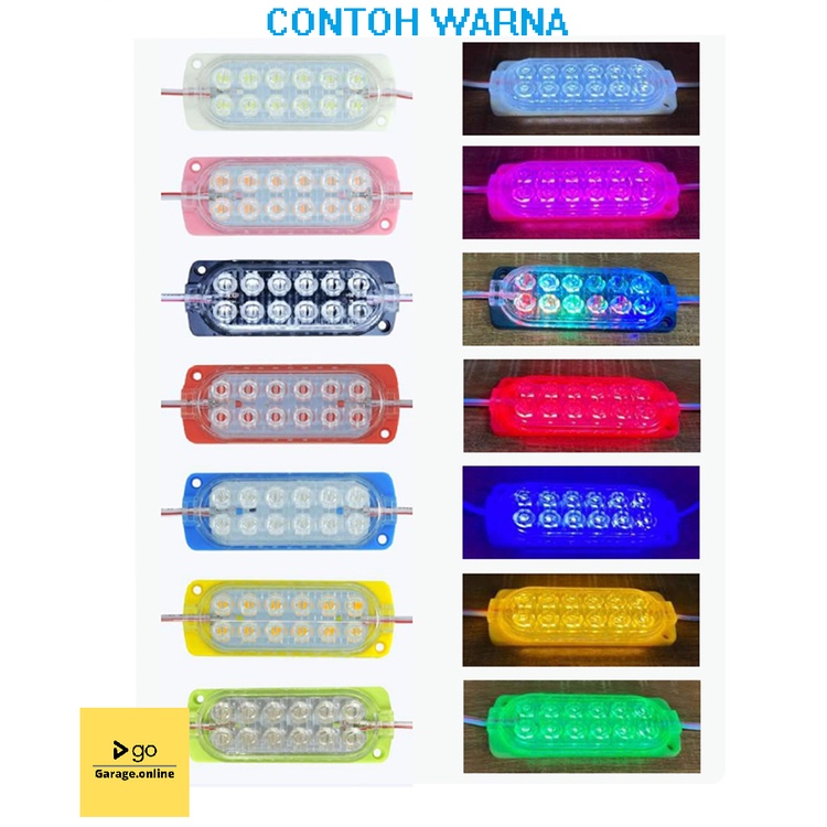 LAMPU LED 12 mata aneka macam warna 24V KHUSUS TRUK