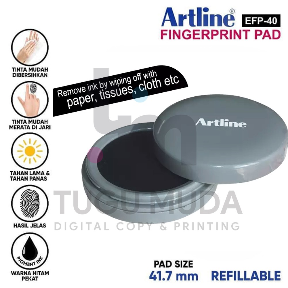 

ARTLINE Fingerprint Pad EFP-40- BLACK / HITAM