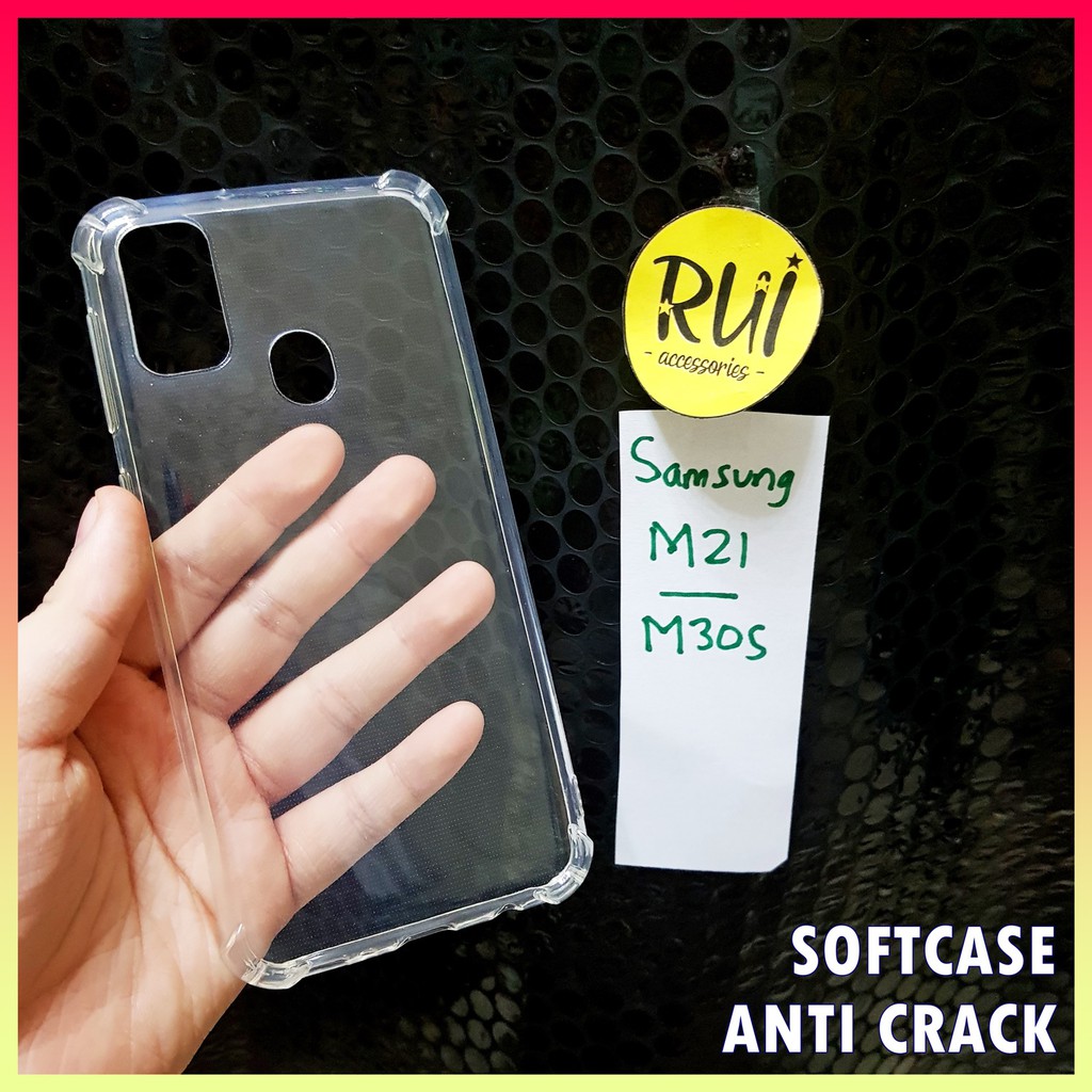 Anti Crack Samsung M21 / M30s Case Bening Anticrack Jelly Softcase Lentur