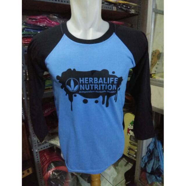 KAOS BAJU HERBALIFE WANITA LENGAN PANJANG KAOS JUMBO OVERSIZE AP00043 RAGLAN HERBALLIFE