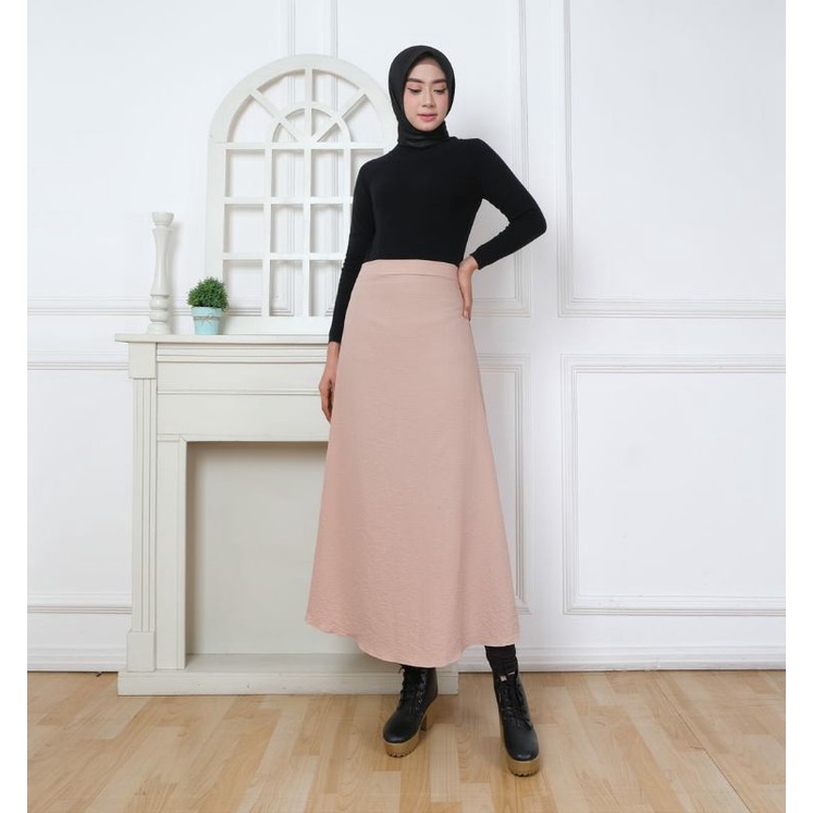 SKIRT SHAKILA PREMIUM.FLARE A-Line. ROK WANITA KOREAN STYLE