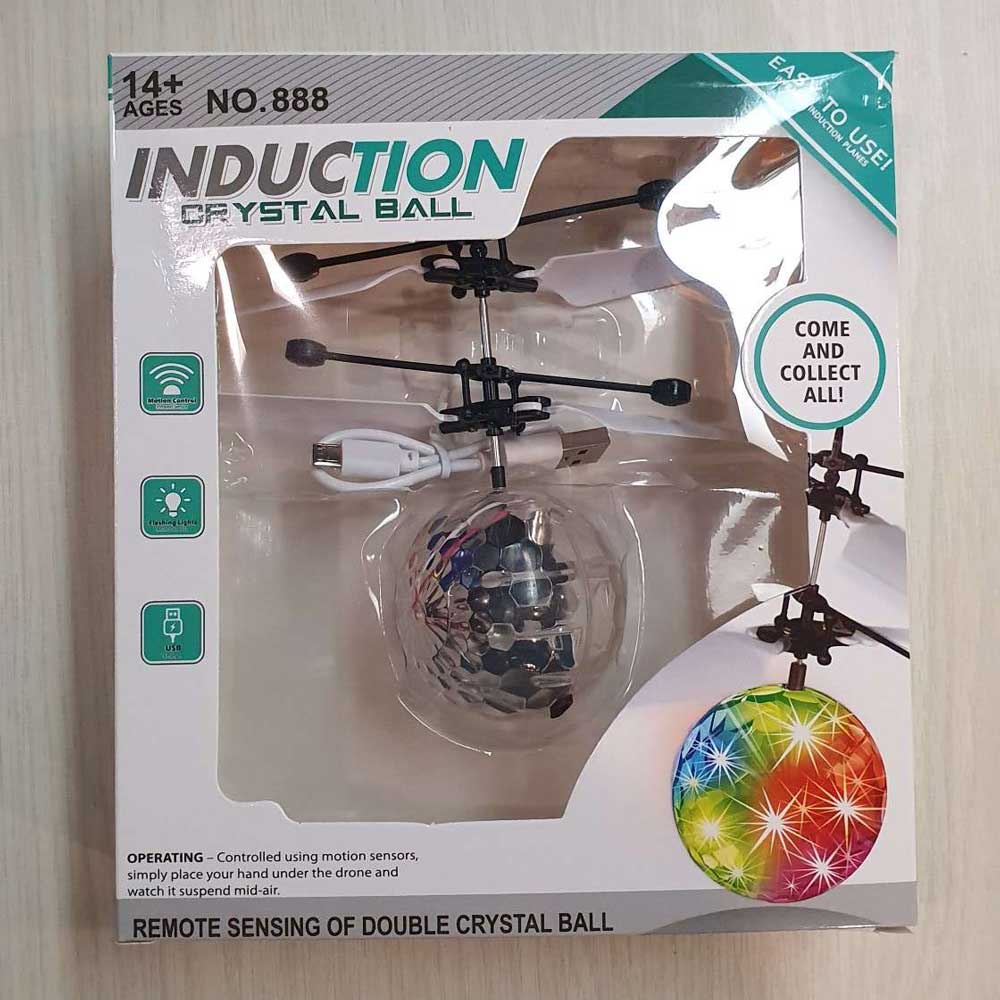 Mainan Bola Helikopter Mode Sensor Tanganc / Flash Flying Ball - Multi-Color