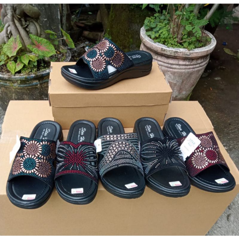 SENDAL WEDGES/SANDAL MODEL CALBI/SANDAL KEKINIAN/BISA COD