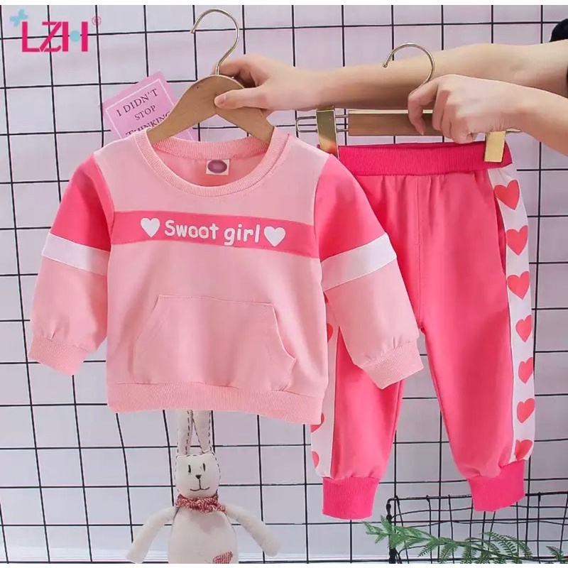 PROMO-SETELAN SWEATER JOGGER ANAK PEREMPUAN 1-5 TAHUN SWEATER SWEET GIRLS SETELAN ANAK PEREMPUAN BAJU ANAK PEREMPUAN PAKAIAN ANAK PEREMPUAN SETELAN BAJU MUSIM DINGIN ANAK TERBARU TERLARIS