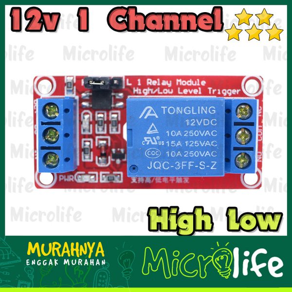 12V 1 Channel Relay High and Low Trigger Module