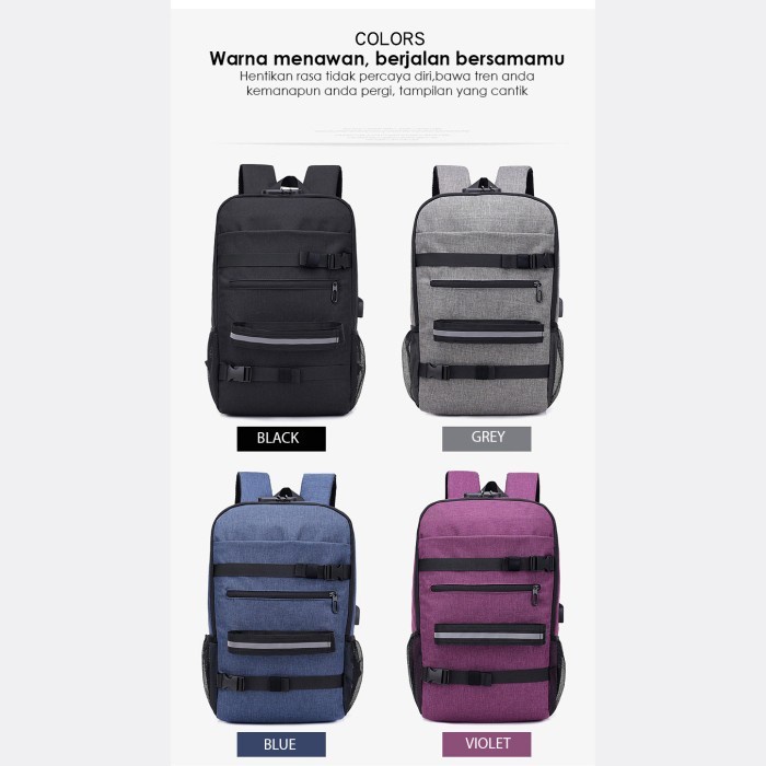 CJBP-0617 Tino Tas Ransel BackpackPria /as Laptop/Tas kerja Dengan Colokan USB