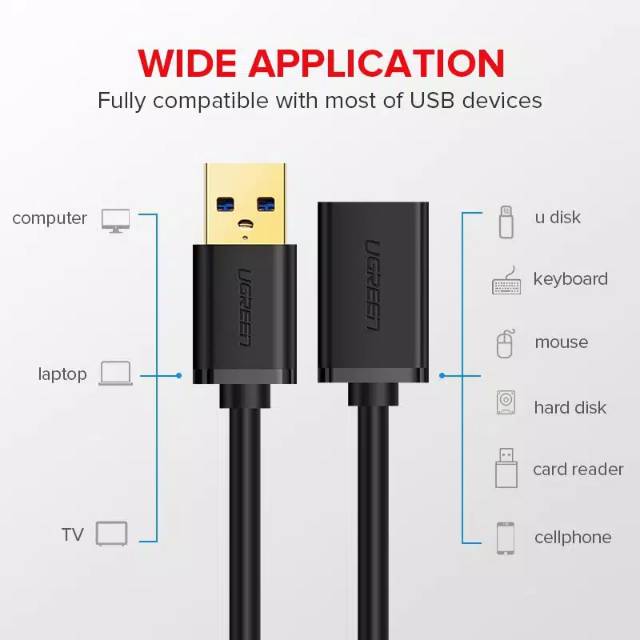 UGREEN Kabel Extension USB 3.0 A male to A Female