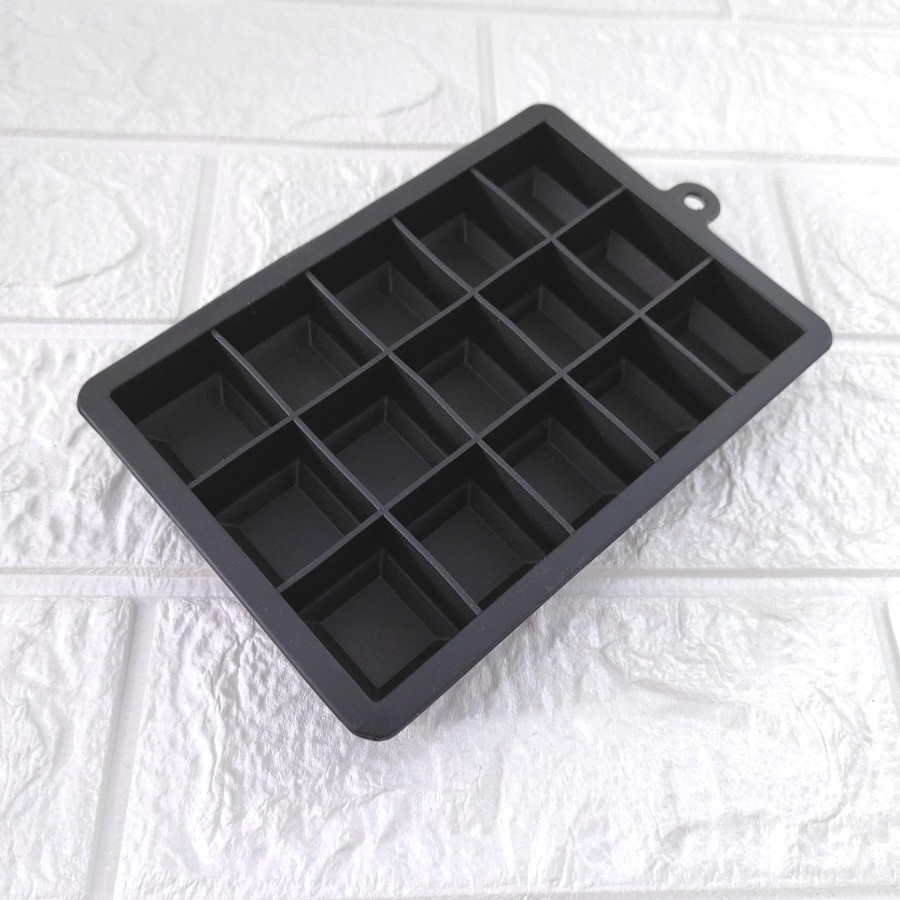 Cetakan Es Batu Silikon Kotak Tempat Ice Cube Food Grade 15 Hole Tray