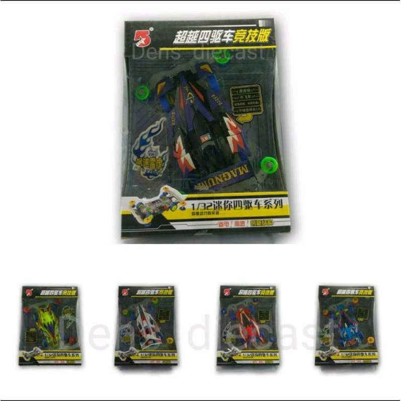 Mini 4wd aoda chasis transparan sekala 32